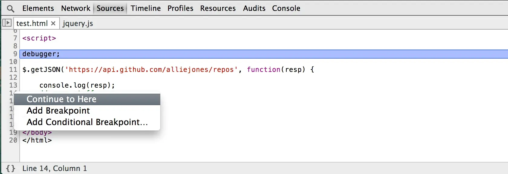 Devtools ajax stack trace